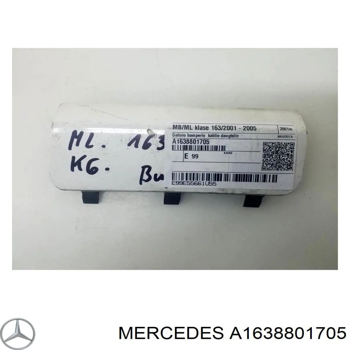 A1638801705 Mercedes cobertura de parachoques, enganche de remolque, trasera