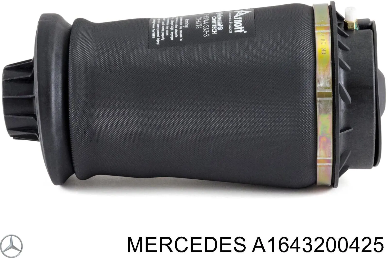 A1643200425 Mercedes muelle neumático, suspensión, eje trasero