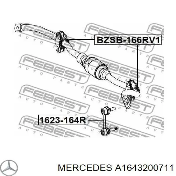 A1643200711 Mercedes estabilizador trasero