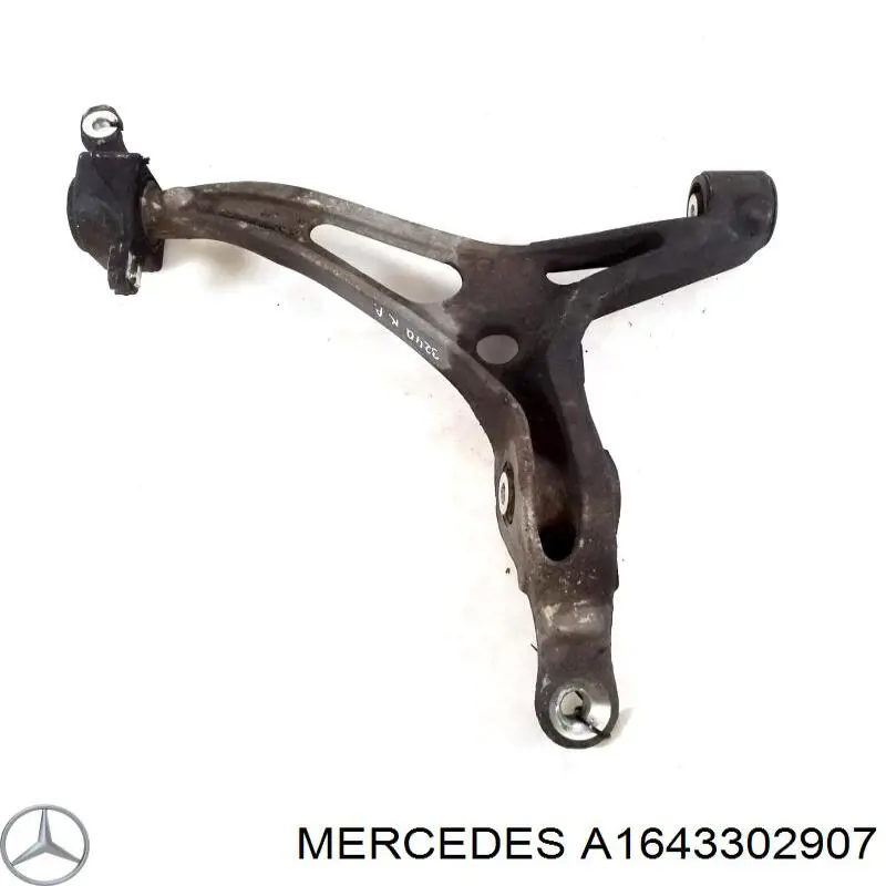 Brazo inferior izquierdo de la suspensión delantera A1643302907 Mercedes