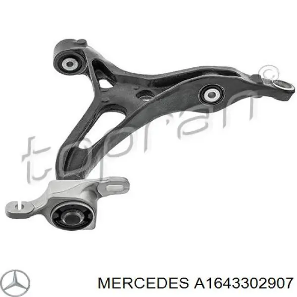 A1643302907 Mercedes barra oscilante, suspensión de ruedas delantera, inferior izquierda