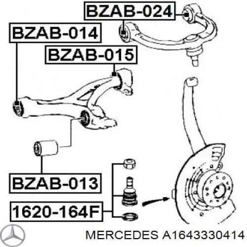 Comprar A1643330414 Mercedes Silentblock