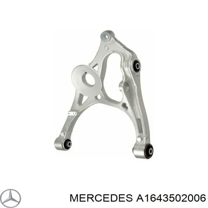 A1643502006 Mercedes brazo de suspensión trasero inferior derecho