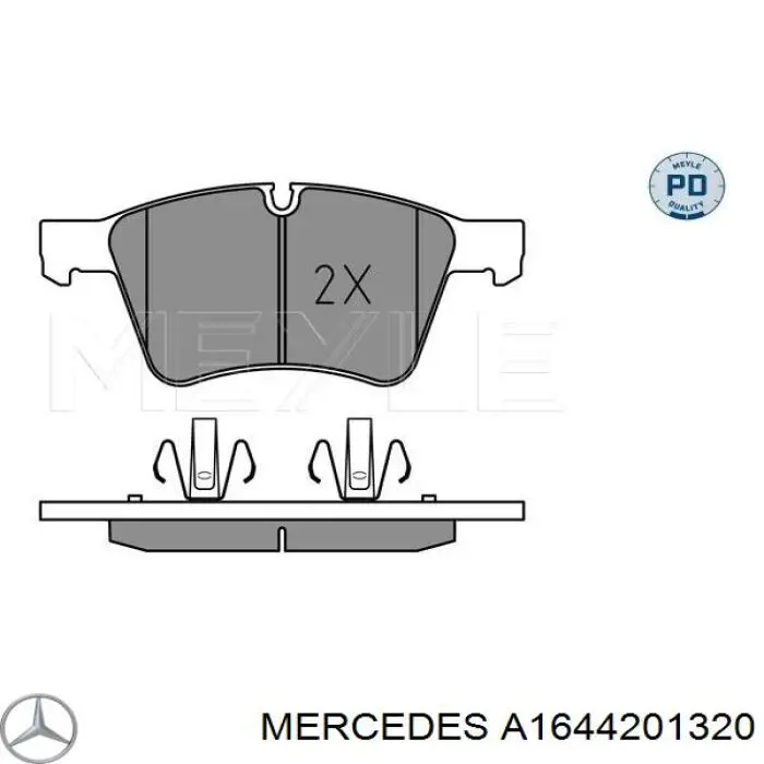 A1644201320 Mercedes Pastillas delanteras