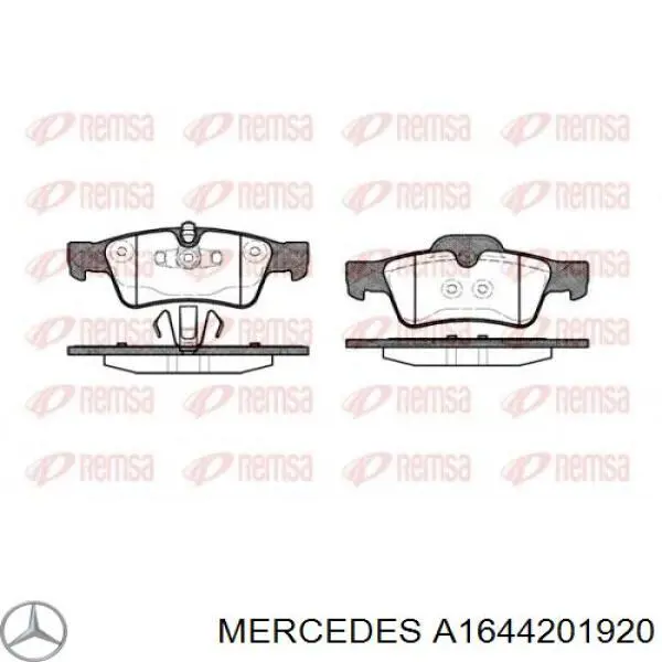 Comprar A1644201920 Mercedes Pastillas de freno traseras