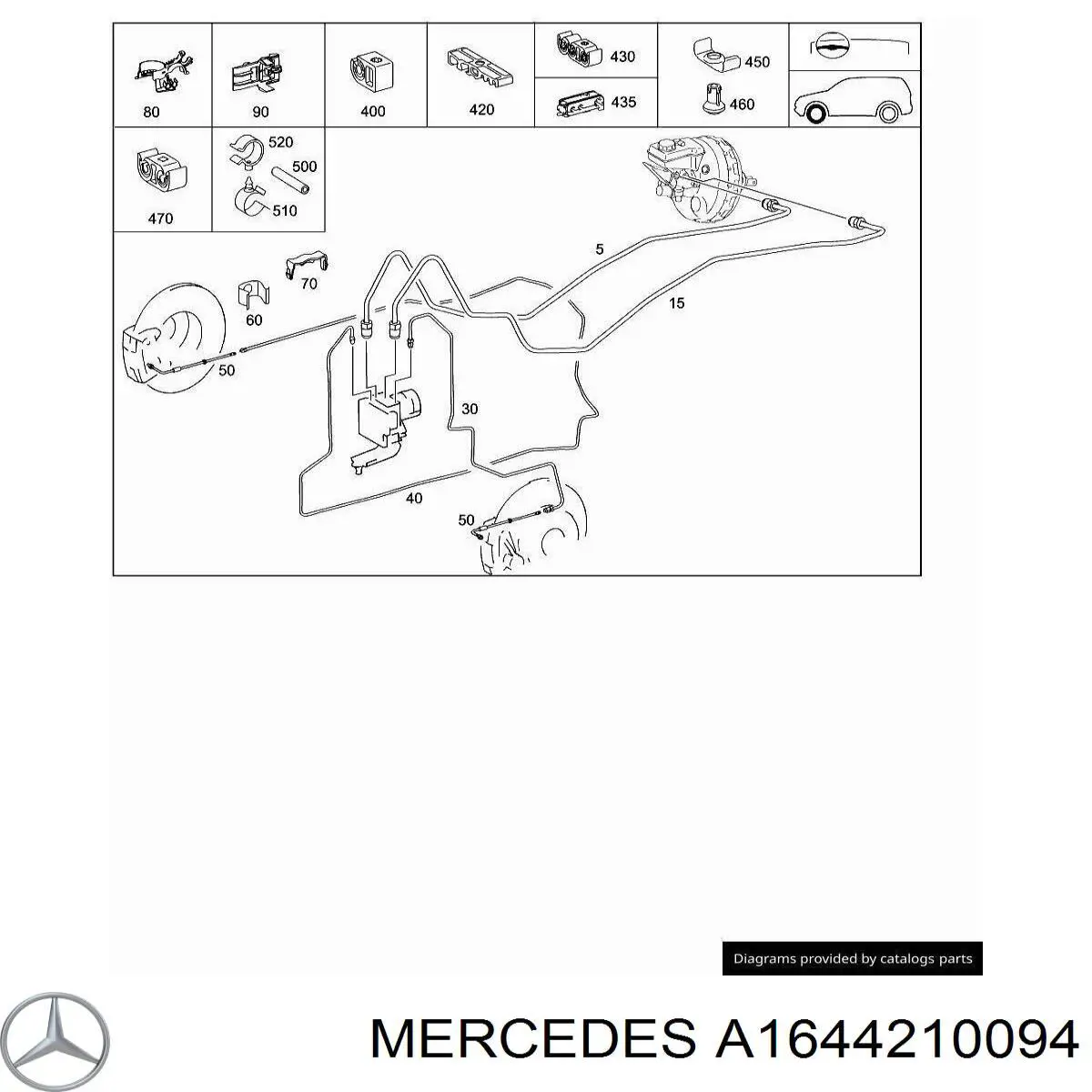 Abrazadera de tubo de freno Mercedes A1644210094 precio, desde 11,25 EUR