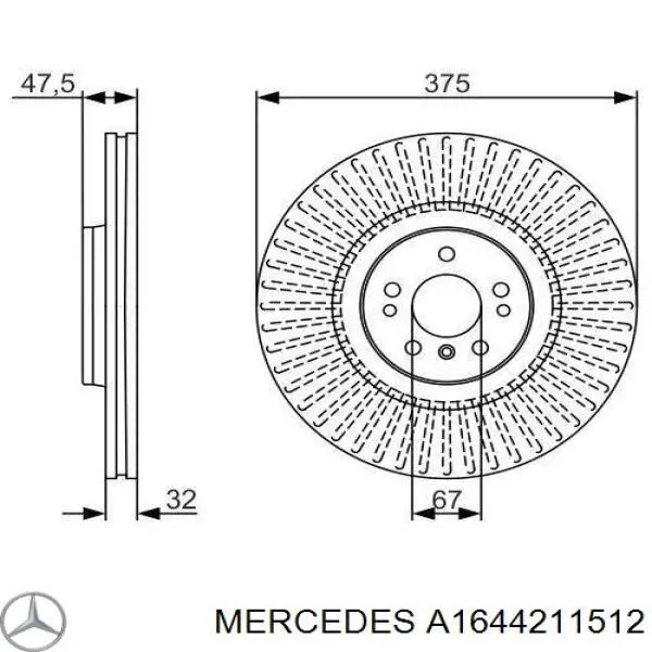 Frenos delanteros Mercedes A1644211512 precio, desde 93,82 EUR