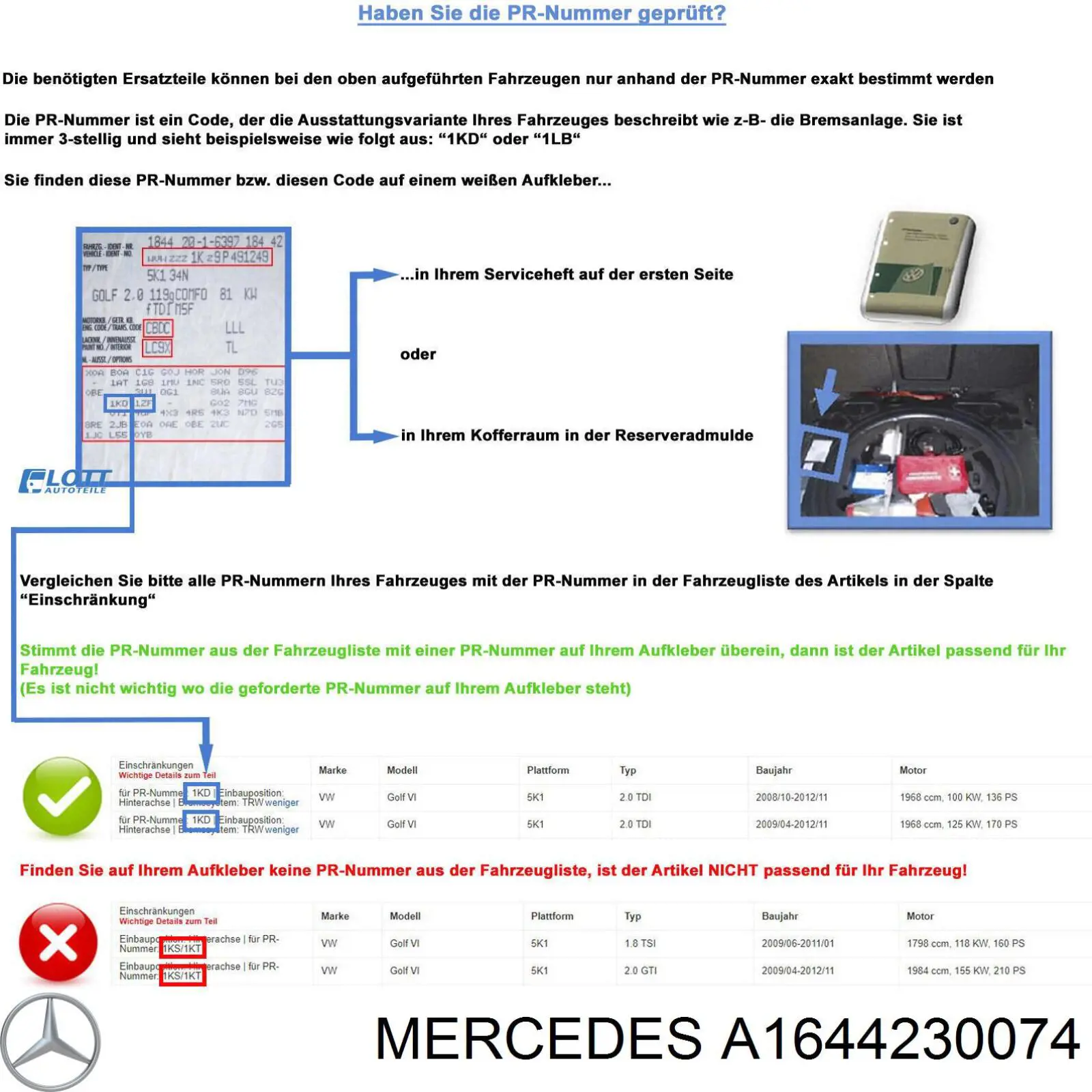 A1644230074 Mercedes pasador guía, pinza del freno trasera