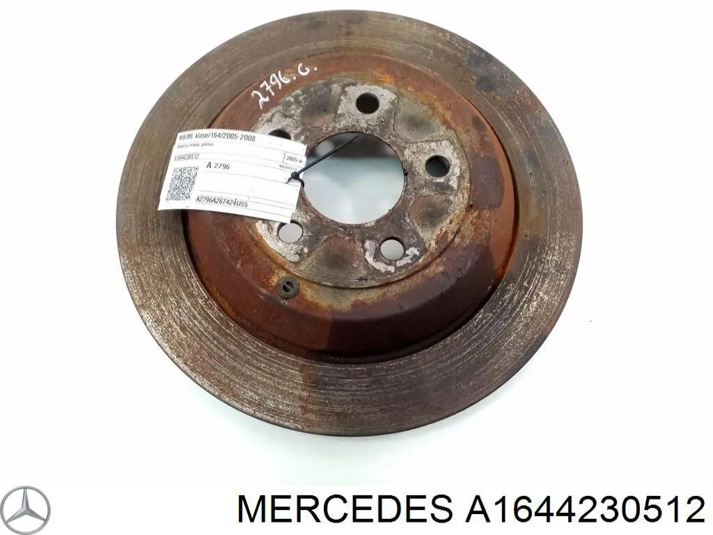 Disco de freno trasero Mercedes A1644230512 precio, desde 60,03 EUR