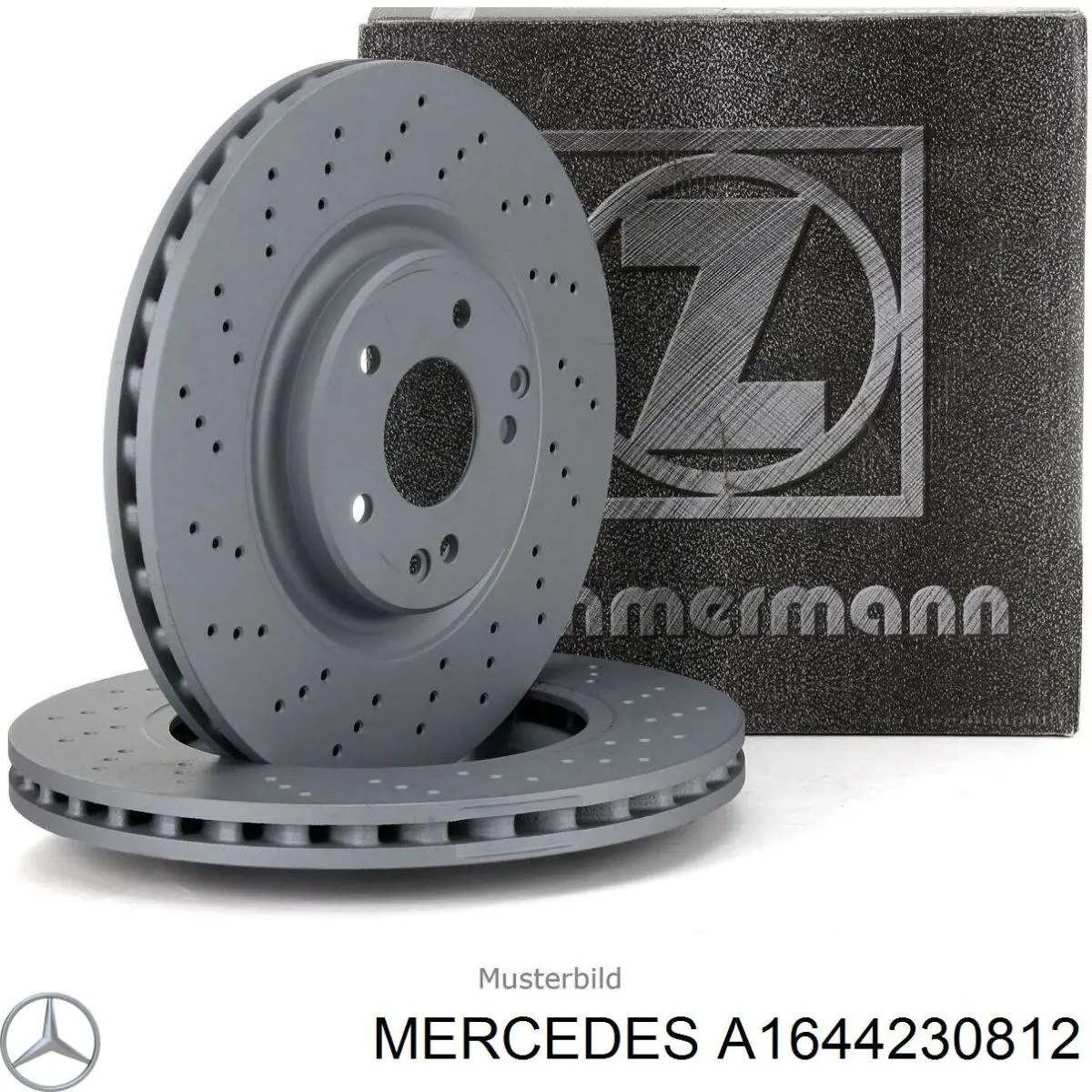 A1644230812 Mercedes disco de freno trasero