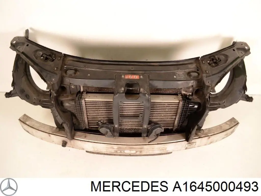 A1645000493 Mercedes difusor de radiador, ventilador de refrigeración, condensador del aire acondicionado, completo con motor y rodete