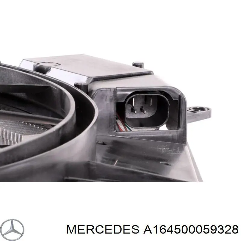 A164500059328 Mercedes difusor de radiador, ventilador de refrigeración, condensador del aire acondicionado, completo con motor y rodete