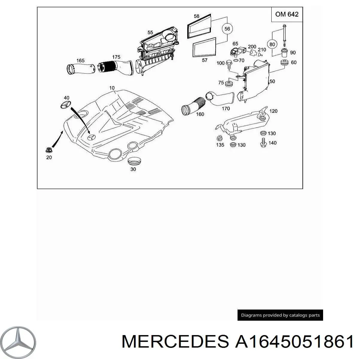 Tubo de admisión de aire, entrada del filtro de aire Mercedes A1645051861 precio, desde 49,37 EUR