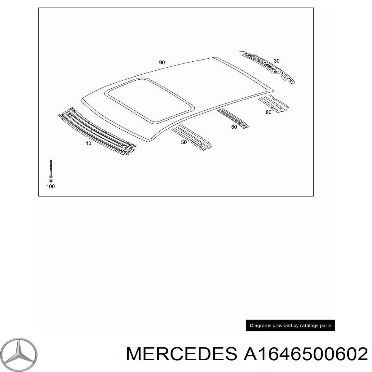 Techo de coche para Mercedes ML/GLE (W164)