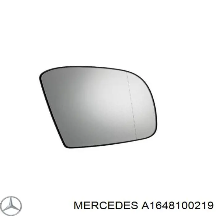 Comprar A1648100219 Mercedes Cristal de espejo retrovisor derecho