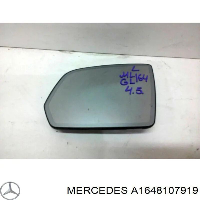 A1648107919 Mercedes cristal de espejo retrovisor exterior izquierdo