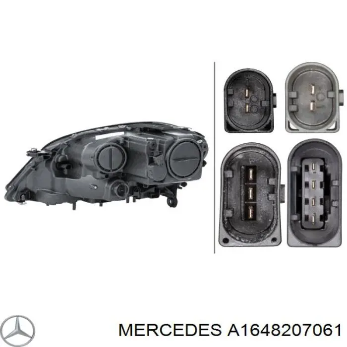 A1648207061 Mercedes faro derecho