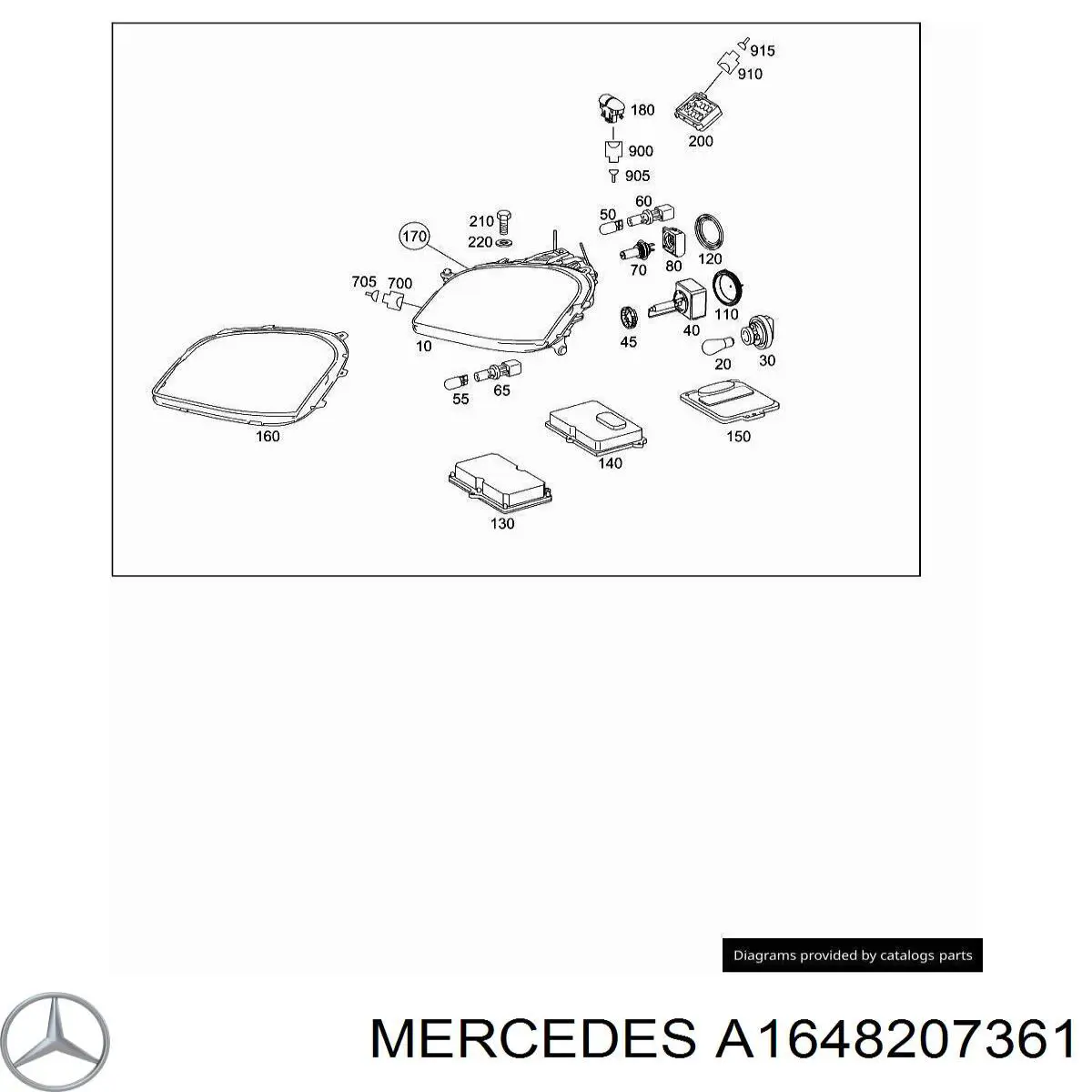 A1648207361 Mercedes faro izquierdo