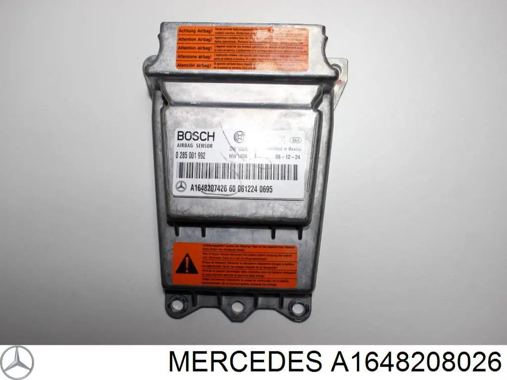 A1648208026 Mercedes procesador del modulo de control de airbag