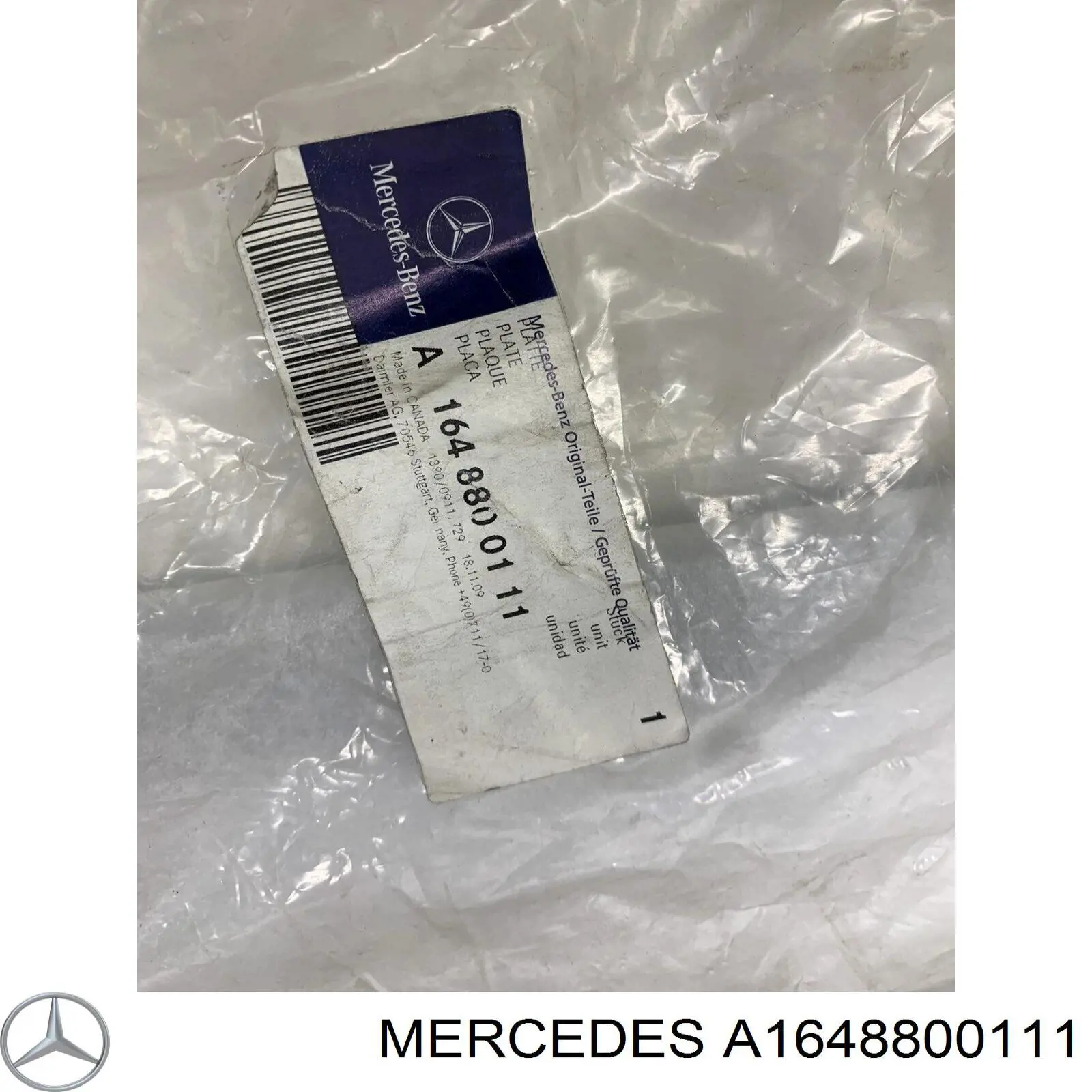 A1648800111 Mercedes listón protector, parachoques trasero superior (estribo)