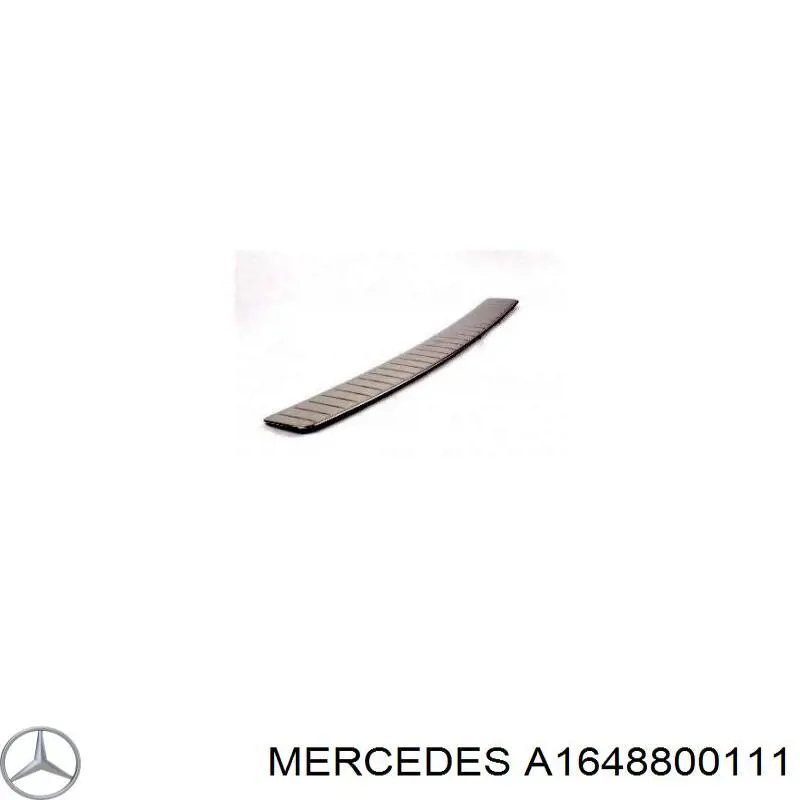 Protector superior del parachoques trasero (estribo) A1648800111 Mercedes