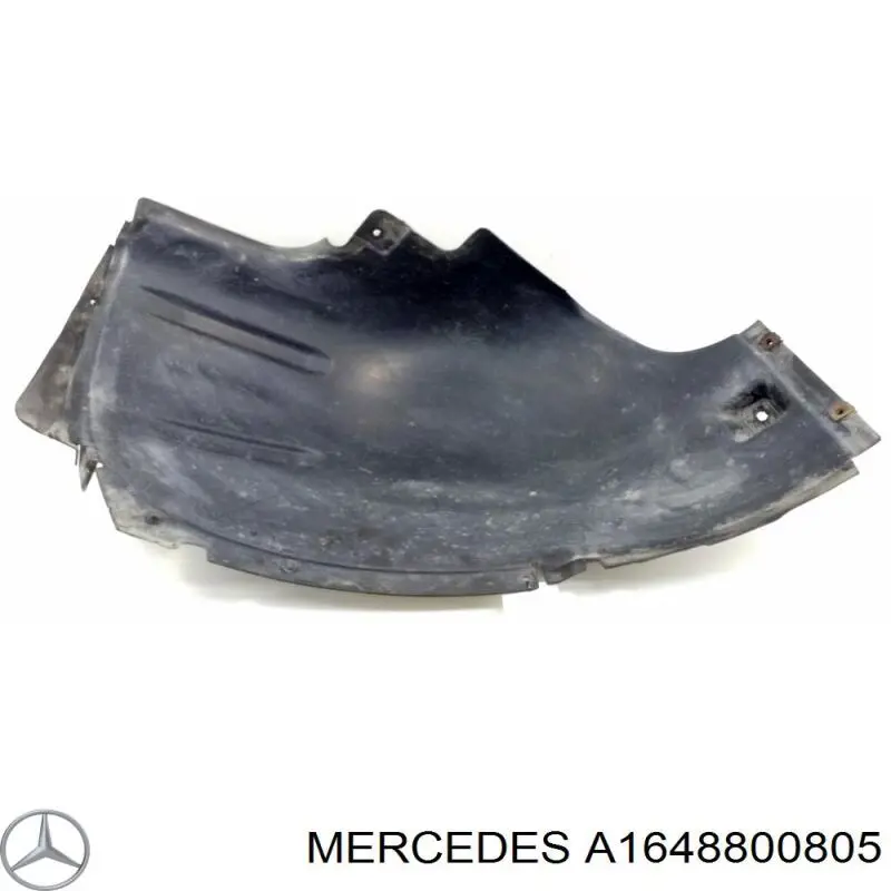 A1648800805 Mercedes guardabarros interior, aleta delantera, derecho delantero