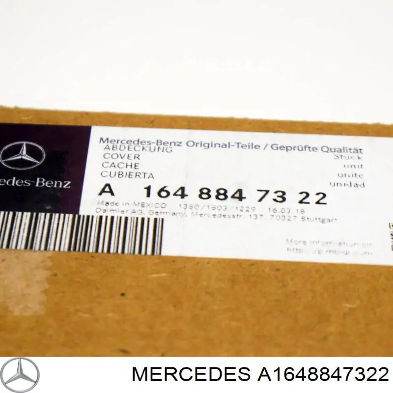 Listón embellecedor/protector, parachoque delantero izquierdo para Mercedes GL (X164)