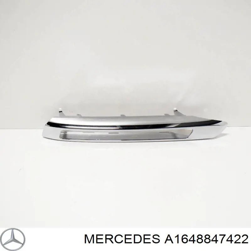 A1648847422 Mercedes listón embellecedor/protector, parachoques delantero derecho