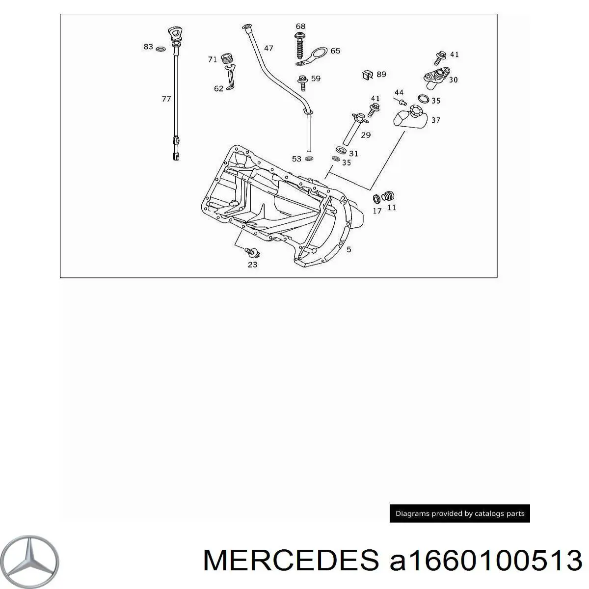 A1660100513 Mercedes cárter de aceite