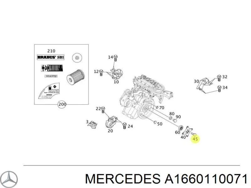  Mercedes A1660110071 precio, desde 19,31 EUR