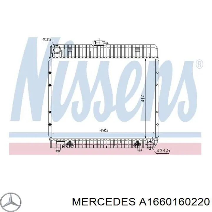 A1660160220 Mercedes junta de culata