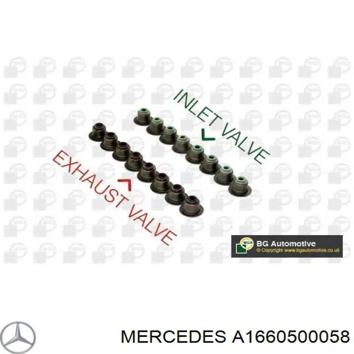 Sello De Aceite De Valvula (Rascador De Aceite) Entrada/Salida Kit De Motor para Mercedes A (W168)