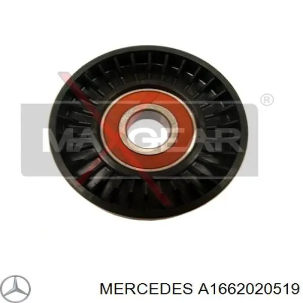 Comprar A1662020519 Mercedes Polea tensora, correa poli V
