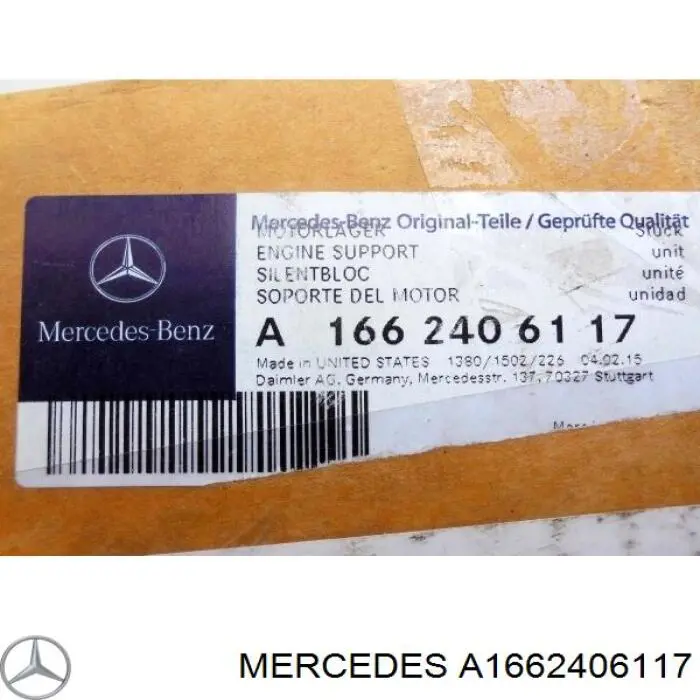 A1662402717 Mercedes soporte de motor derecho