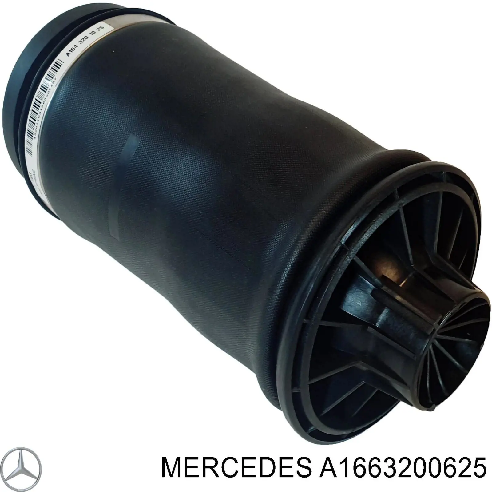 A1663200625 Mercedes muelle neumático, suspensión, eje trasero