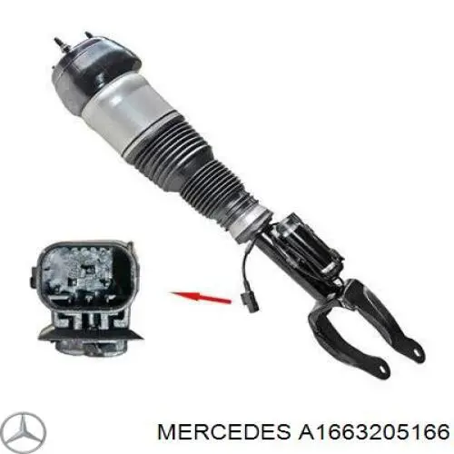 Comprar A1663205166 Mercedes Amortiguador delantero izquierdo