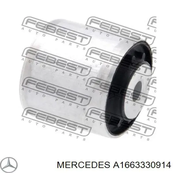 A166333091464 Mercedes silentblock, soporte de diferencial, eje delantero, delantero