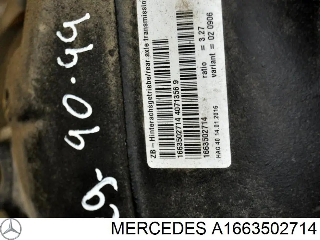 Eje trasero completo Mercedes A1663502714