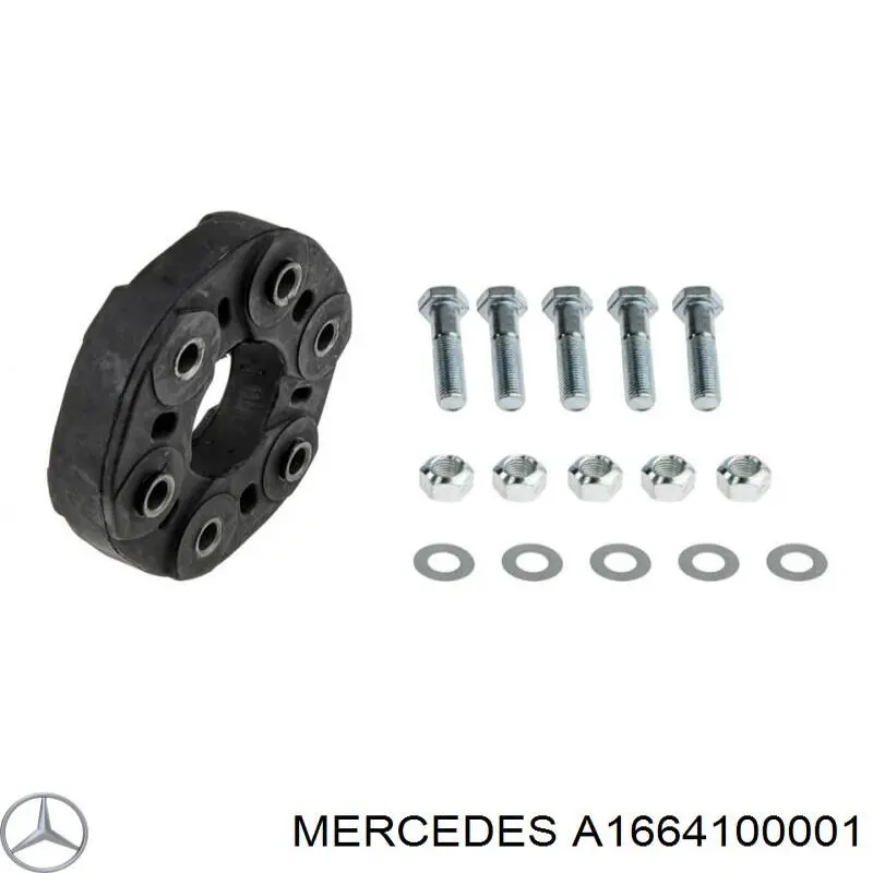 A1664100001 Mercedes árbol cardán, eje delantero