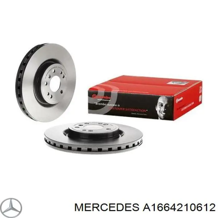 A1664210612 Mercedes disco de freno delantero