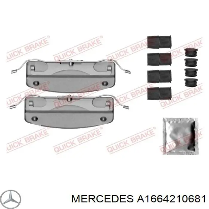 A1664210681 Mercedes pinza de freno delantera derecha