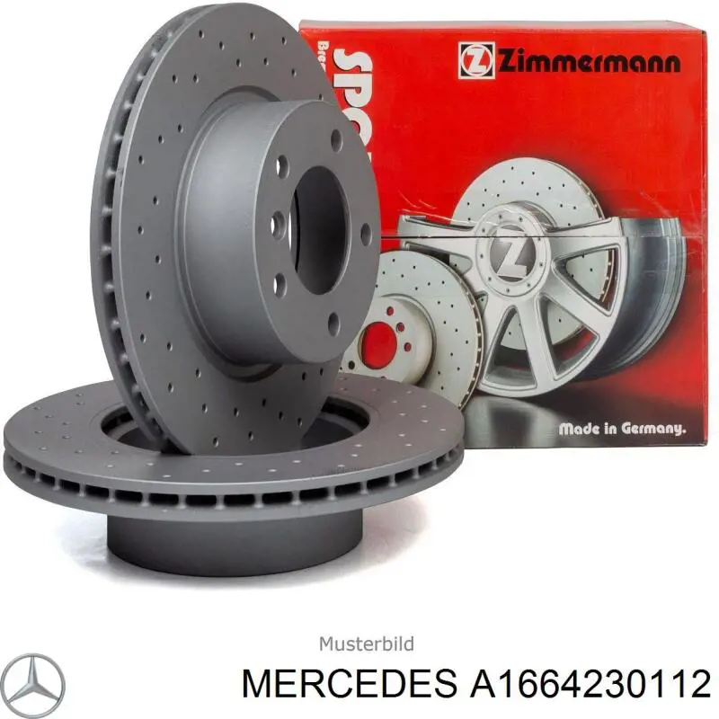 A1664230112 Mercedes disco de freno trasero