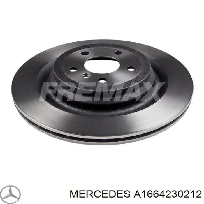 Disco de freno trasero Mercedes A1664230212 precio, desde 68,40 EUR
