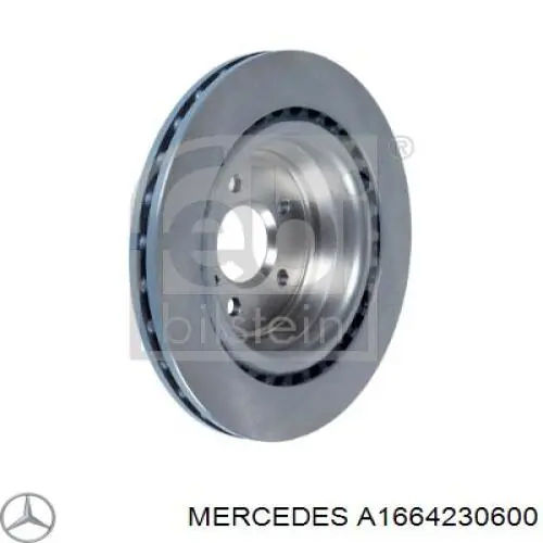 A1664230600 Mercedes disco de freno trasero