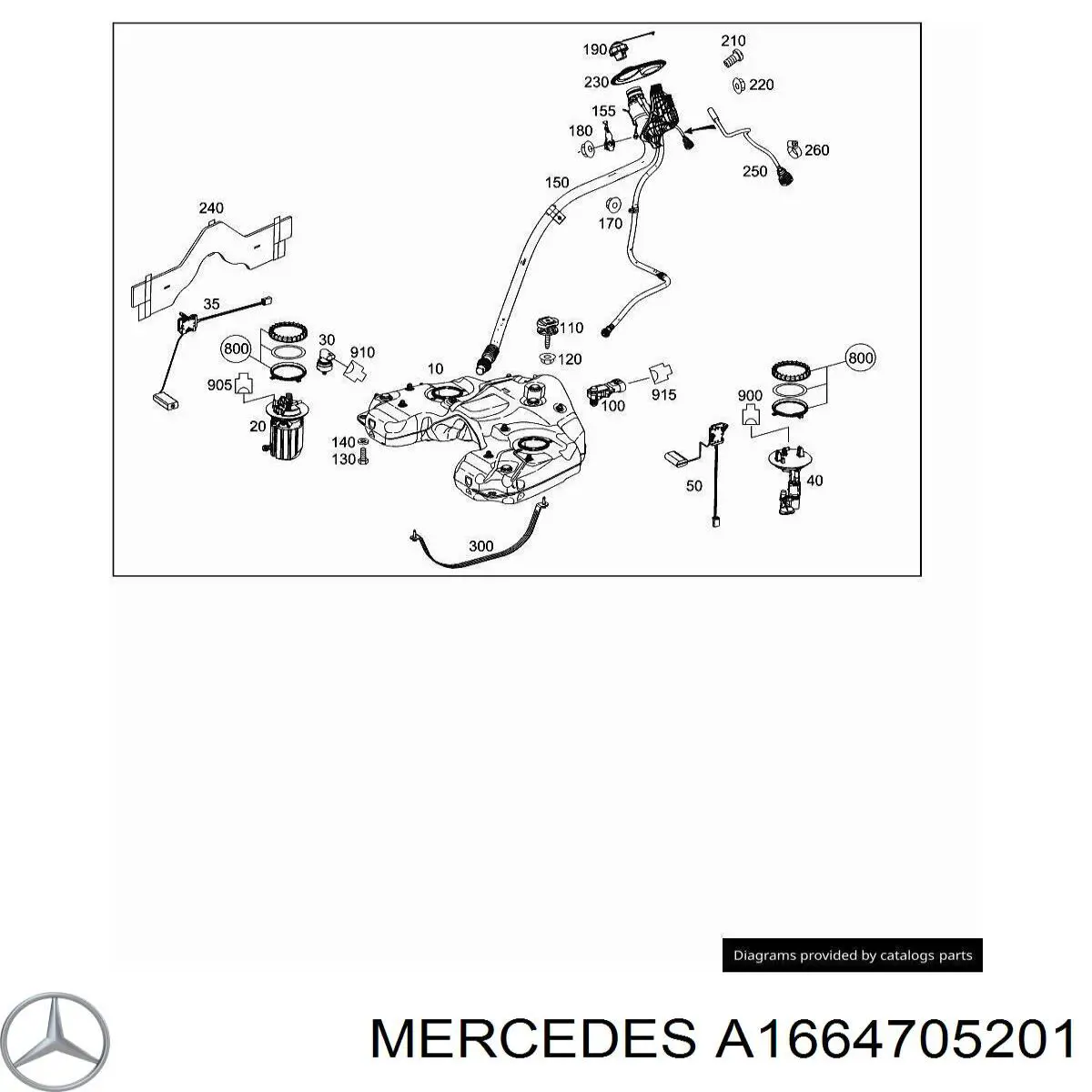 Depósito de gasolina Mercedes A1664705201 precio, desde 2272,66 EUR