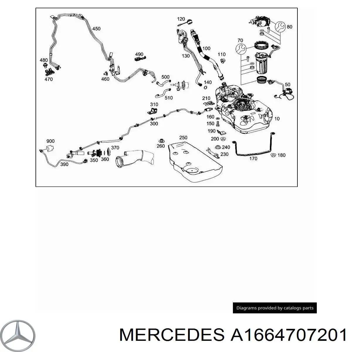 Depósito de AdBlue para Mercedes ML/GLE (W166)