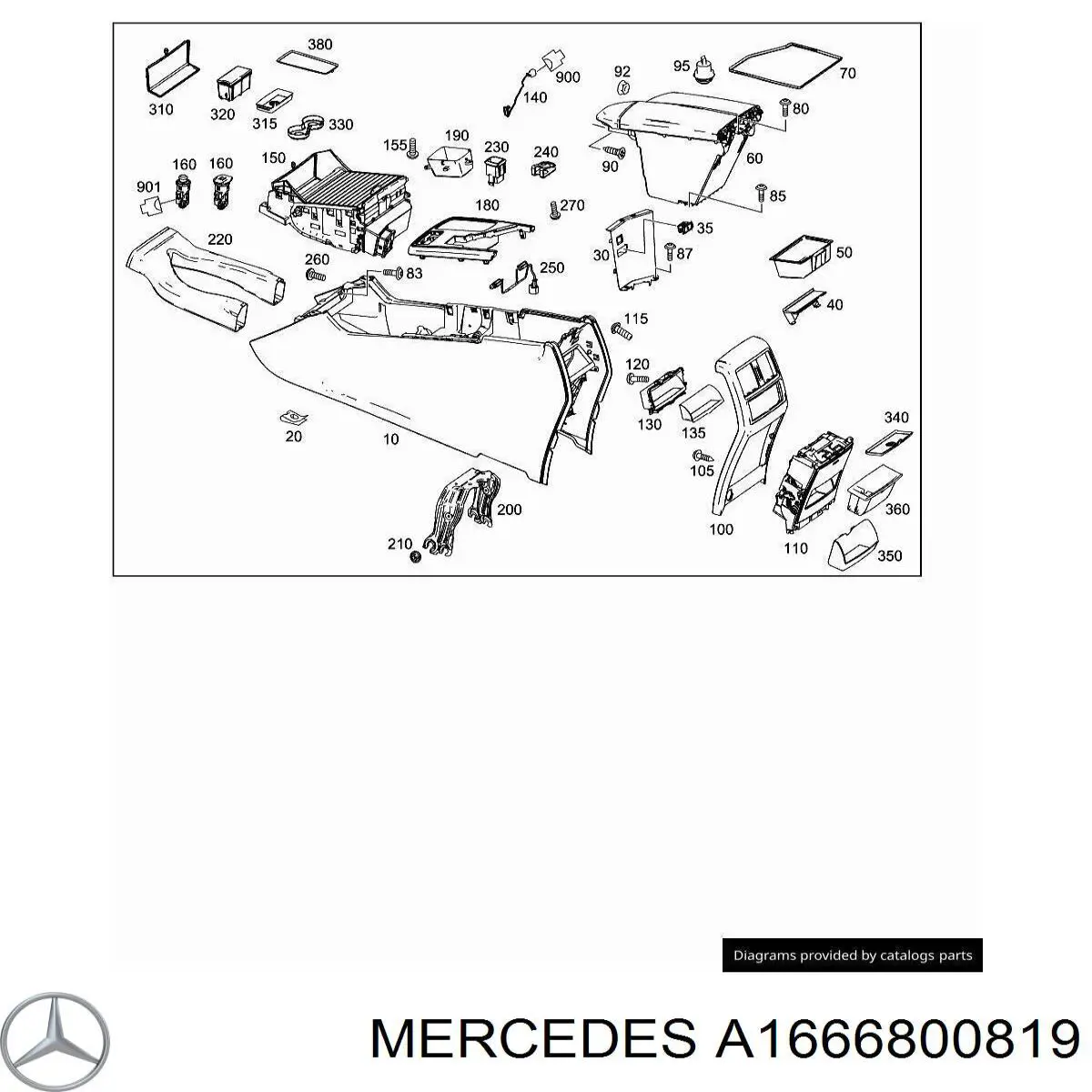 Apoyabrazos de la consola central Mercedes ML/GLE SUV (W166) (2011 - 2014) precio, desde 60,50 EUR