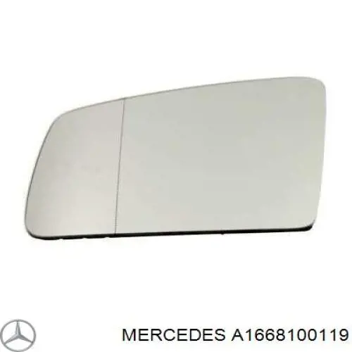A1668100119 Mercedes cristal de espejo retrovisor exterior izquierdo