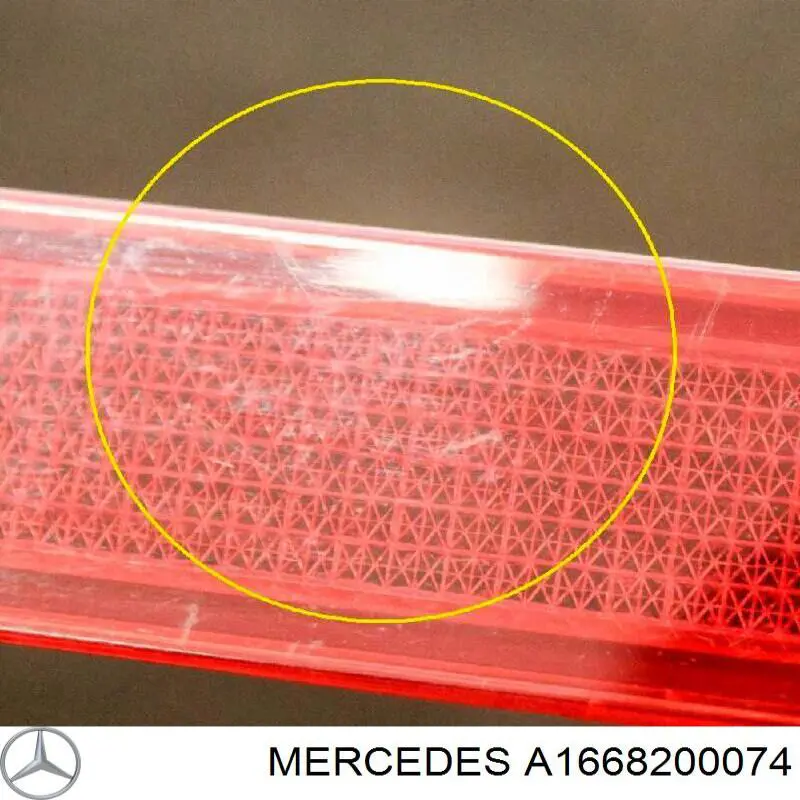 Comprar A1668200074 Mercedes Reflector trasero izquierdo del parachoques