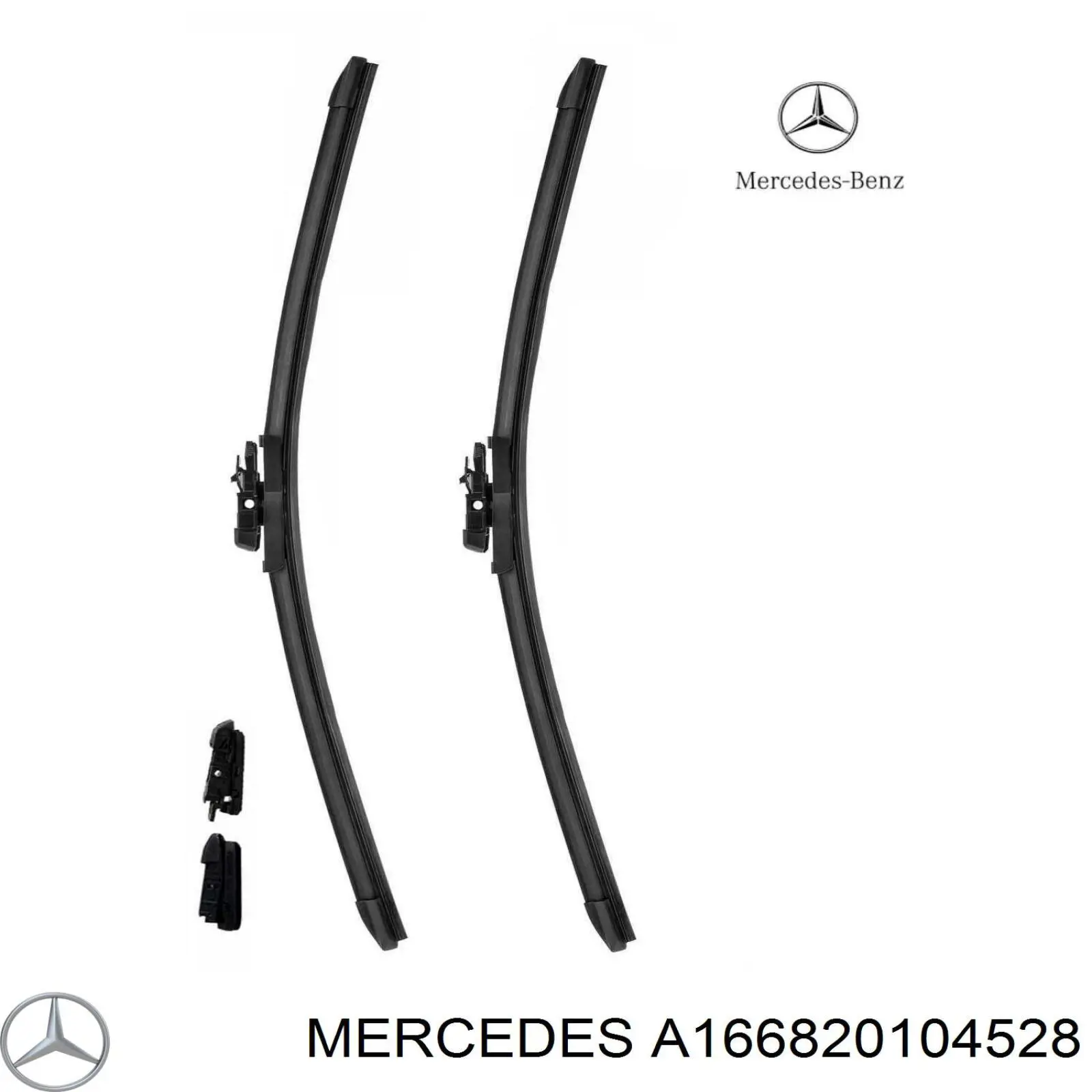 Comprar A166820104528 Mercedes Juego de escobillas de luna delantera, 2 piezas
